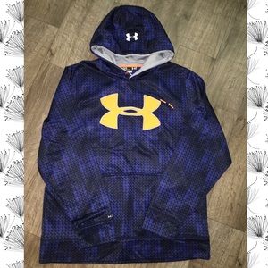 Under Armour Storm blue & black hoodie Large